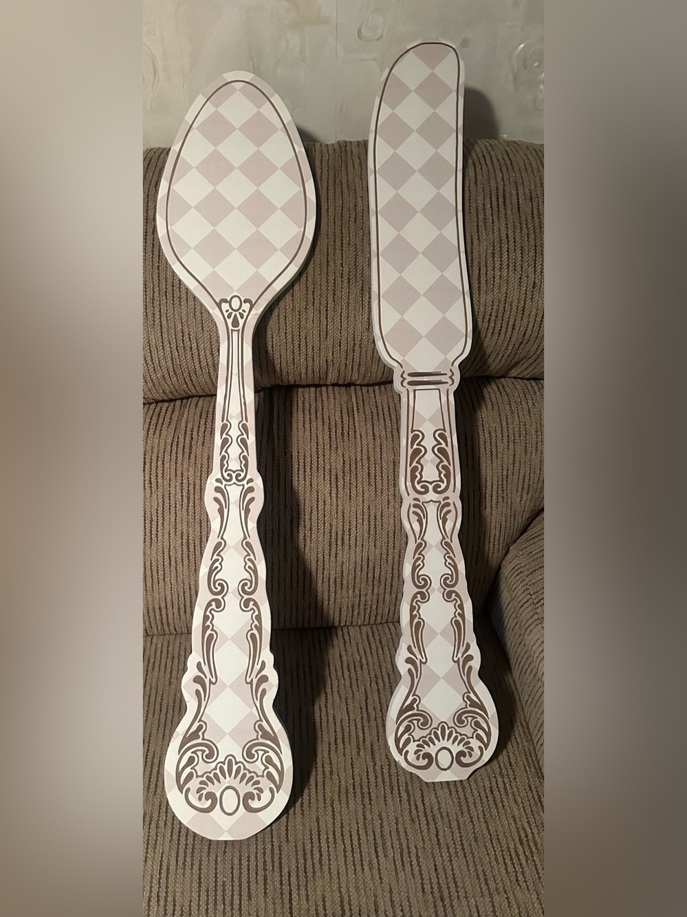 Wooden Spoon and Knife Decoration Wall Hanging Brand New With Tags
